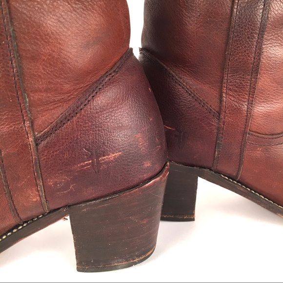 FRYE Taylor Over the Knee Dark Brown Leather Boots - Picture 6 of 8